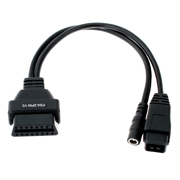 переходник OBD-II - PSA 2P Cable, Peugeot 2 pin адаптер. Переходники, адаптеры для старых автомобилей. Переходники на OBD. Адаптеры на OBD2.